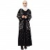 Premium Front open abaya with full Zari embroidery work